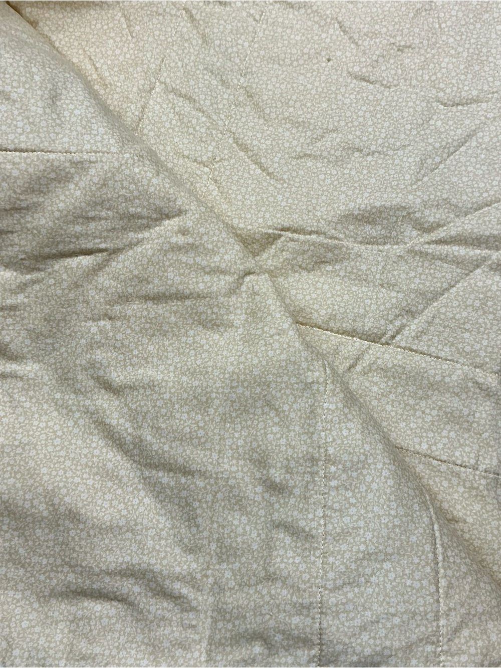 Vintage quilted dresden plate baby blanket 43x41 USA made - Picture 7 of 10